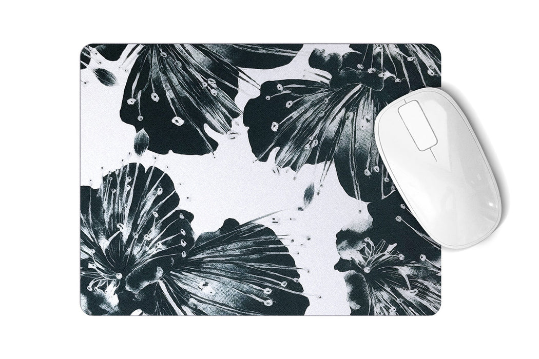 Hey Casey! Black Floral Mouse Pad