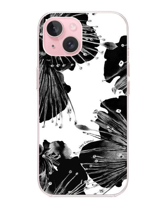 Hey Casey! Black Floral Phone Case for iPhone Samsung Huawei