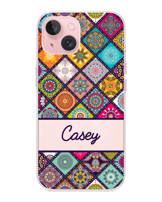 Hey Casey! Mandala Patchwork Phone Case for iPhone Samsung Huawei