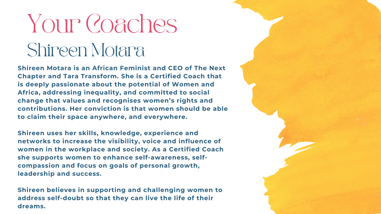 Shireen Motara is an African Feminist and CEO of The Next Chapter