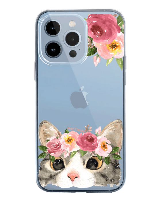 Hey Casey! Floral Kitty Phone Case for iPhone Samsung Huawei