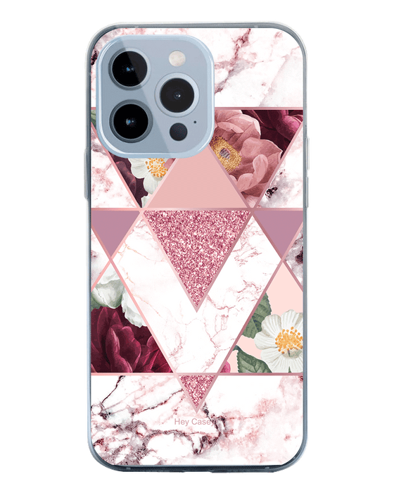 Hey Casey! Marble Floral Phone Case for iPhone Samsung Huawei