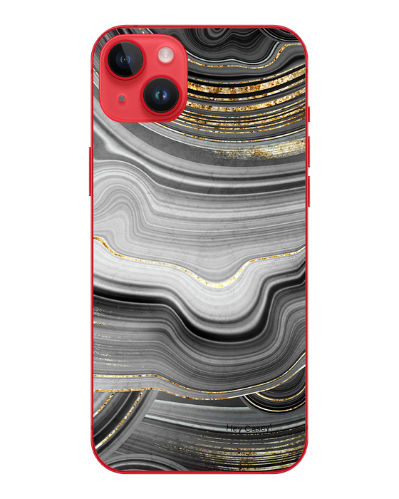 Hey Casey! Black Agate Phone Case for iPhone Samsung Huawei