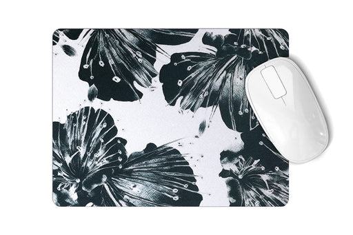 Hey Casey! Black Floral Mouse Pad