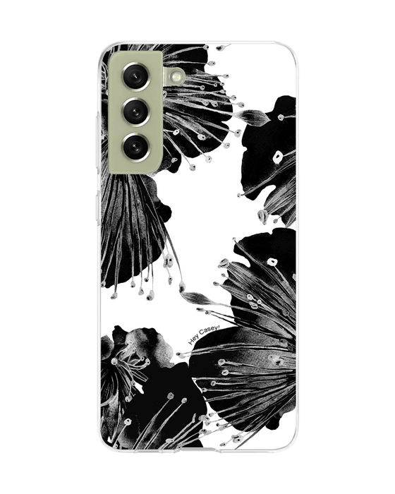 Hey Casey! Black Floral Phone Case for iPhone Samsung Huawei