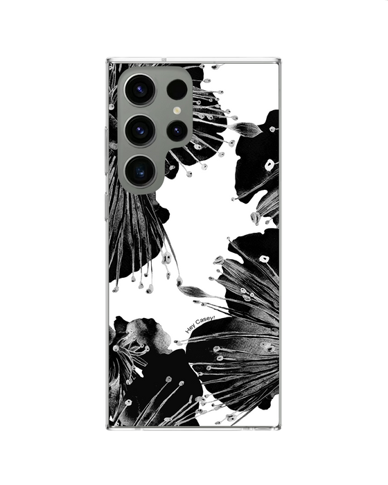 Hey Casey! Black Floral Phone Case for iPhone Samsung Huawei