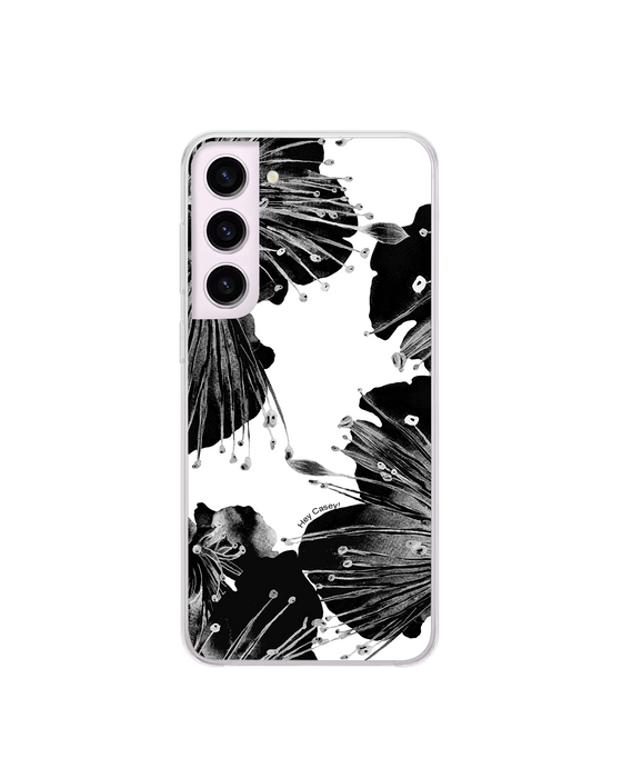 Hey Casey! Black Floral Phone Case for iPhone Samsung Huawei