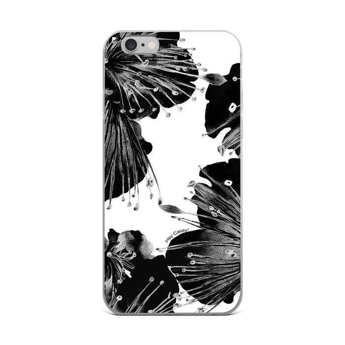 Hey Casey! Black Floral Phone Case for iPhone Samsung Huawei