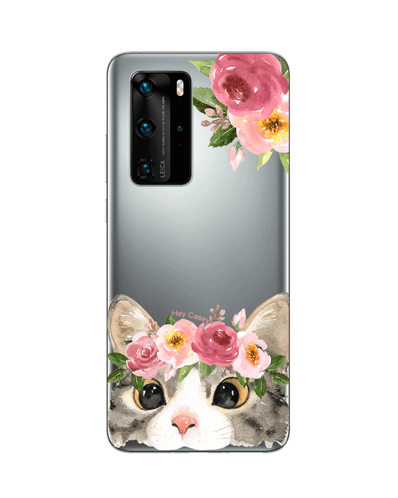 Hey Casey! Floral Kitty Phone Case for iPhone Samsung Huawei