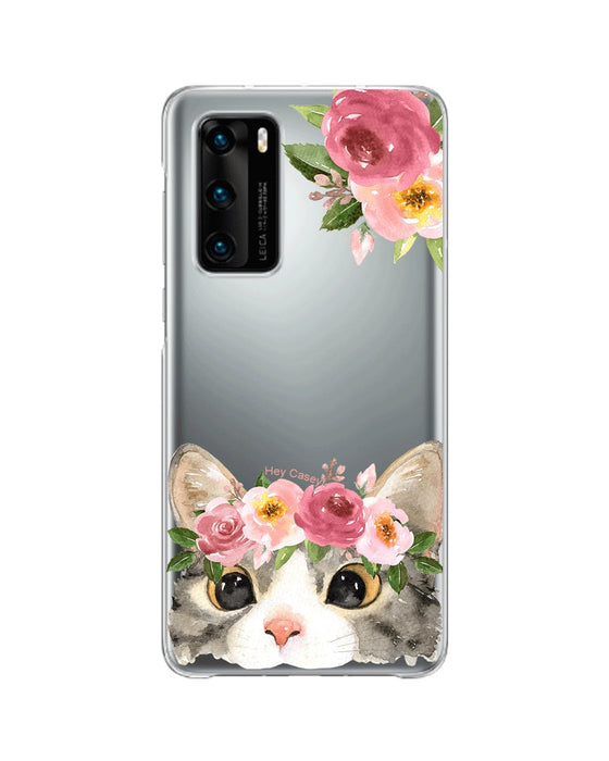 Hey Casey! Floral Kitty Phone Case for iPhone Samsung Huawei