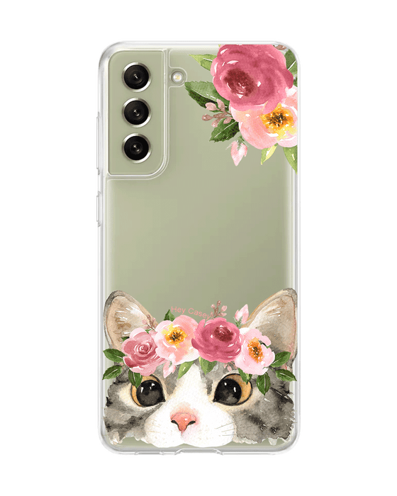 Hey Casey! Floral Kitty Phone Case for iPhone Samsung Huawei