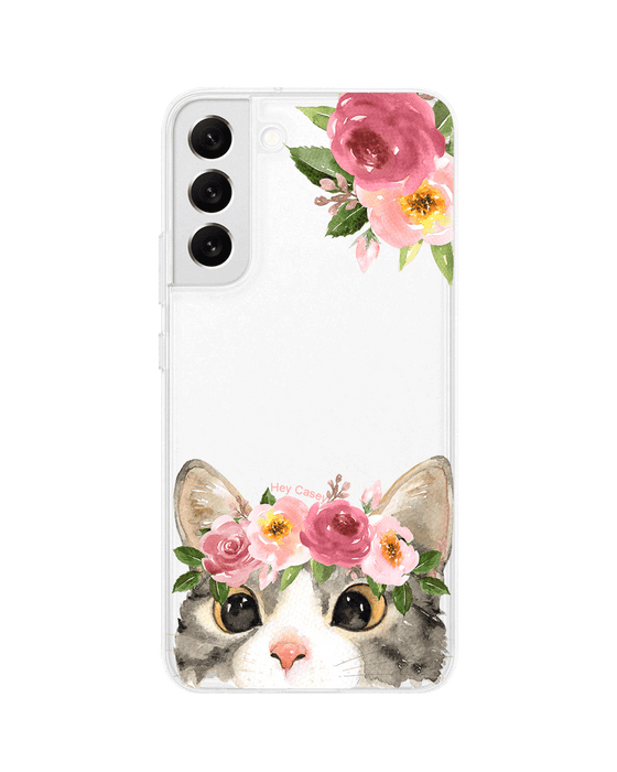 Hey Casey! Floral Kitty Phone Case for iPhone Samsung Huawei