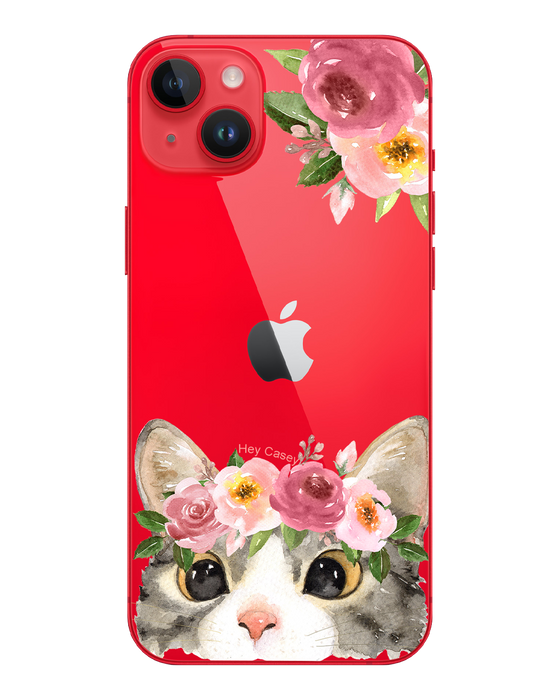 Hey Casey! Floral Kitty Phone Case for iPhone Samsung Huawei