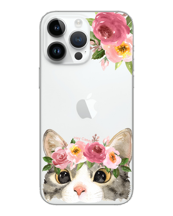 Hey Casey! Floral Kitty Phone Case for iPhone Samsung Huawei