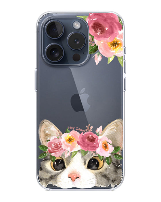 Hey Casey! Floral Kitty Phone Case for iPhone Samsung Huawei
