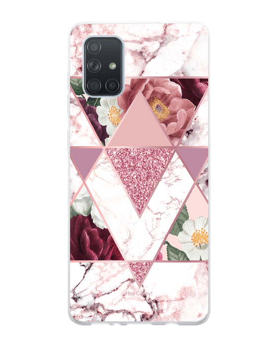 Hey Casey! Marble Floral Phone Case for iPhone Samsung Huawei