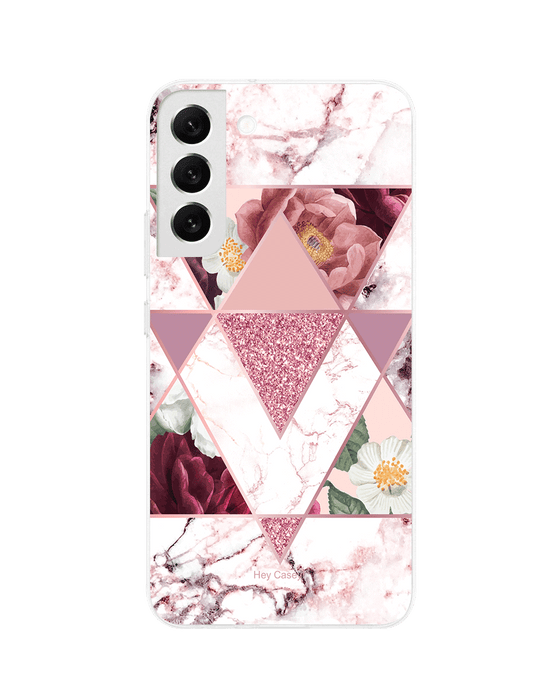 Hey Casey! Marble Floral Phone Case for iPhone Samsung Huawei