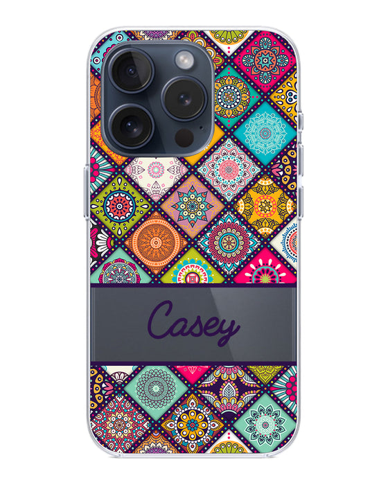 Hey Casey! Mandala Patchwork Phone Case for iPhone Samsung Huawei