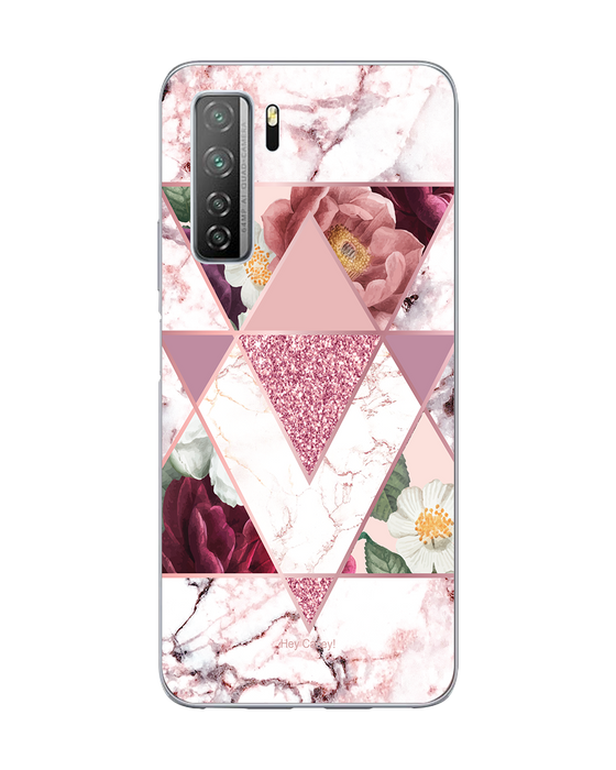 Hey Casey! Marble Floral Phone Case for iPhone Samsung Huawei