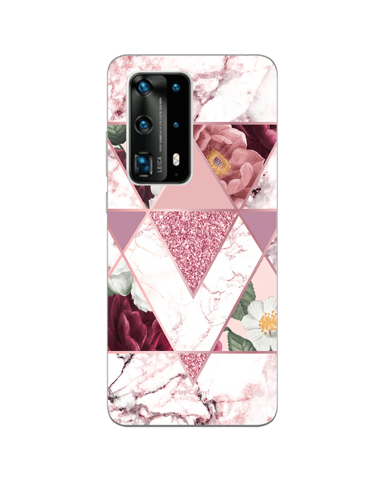 Hey Casey! Marble Floral Phone Case for iPhone Samsung Huawei