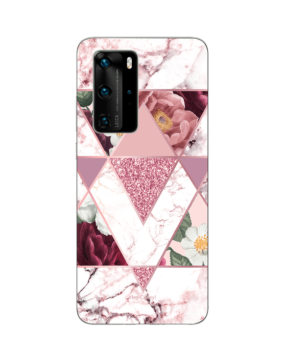 Hey Casey! Marble Floral Phone Case for iPhone Samsung Huawei