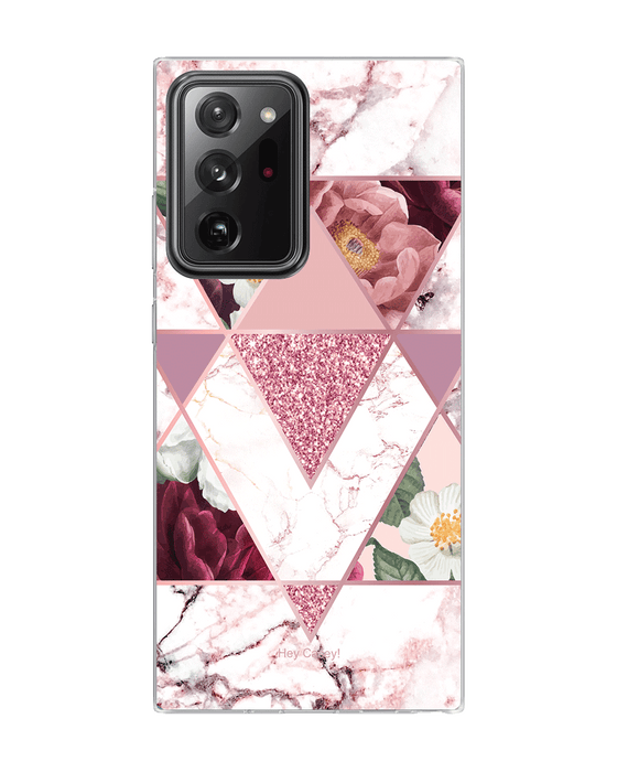 Hey Casey! Marble Floral Phone Case for iPhone Samsung Huawei