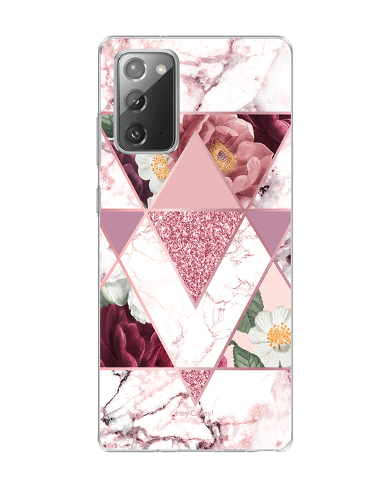 Hey Casey! Marble Floral Phone Case for iPhone Samsung Huawei