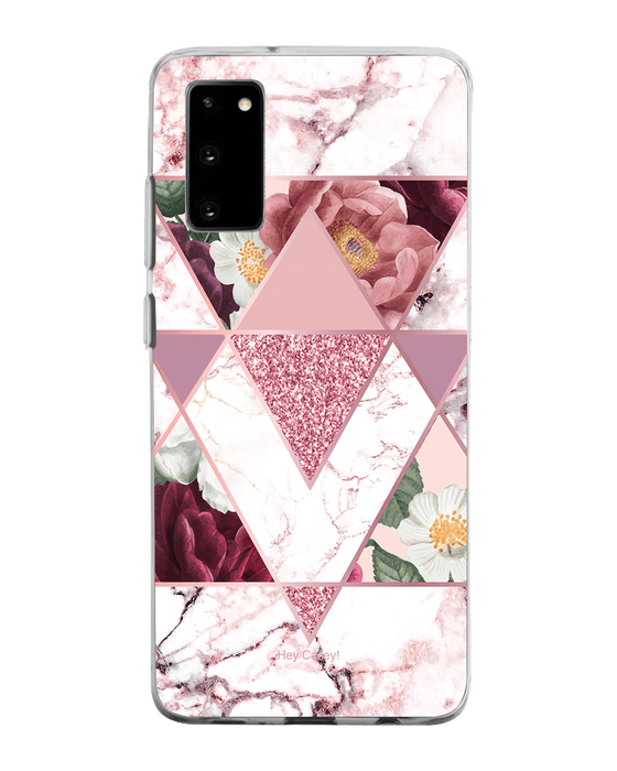 Hey Casey! Marble Floral Phone Case for iPhone Samsung Huawei