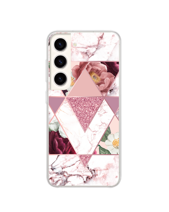 Hey Casey! Marble Floral Phone Case for iPhone Samsung Huawei