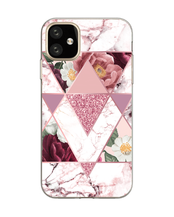 Hey Casey! Marble Floral Phone Case for iPhone Samsung Huawei