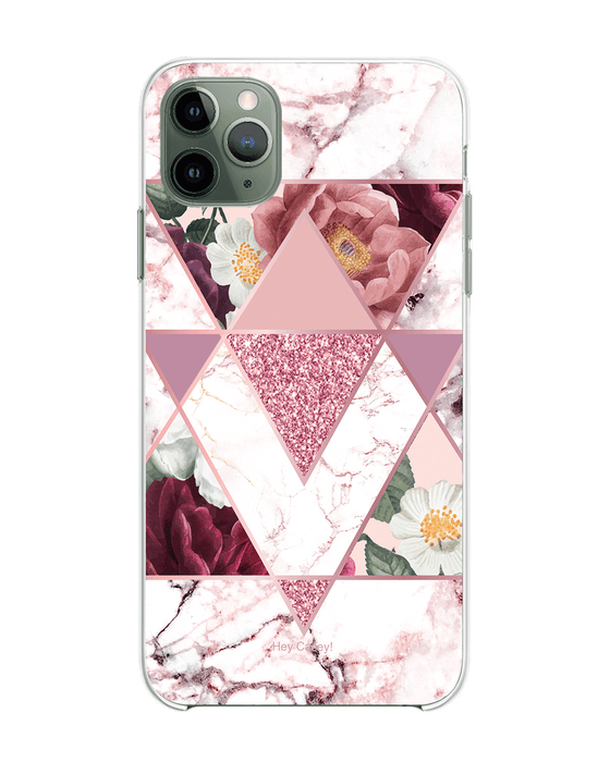 Hey Casey! Marble Floral Phone Case for iPhone Samsung Huawei