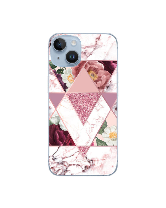 Hey Casey! Marble Floral Phone Case for iPhone Samsung Huawei