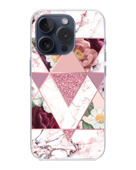 Hey Casey! Marble Floral Phone Case for iPhone Samsung Huawei