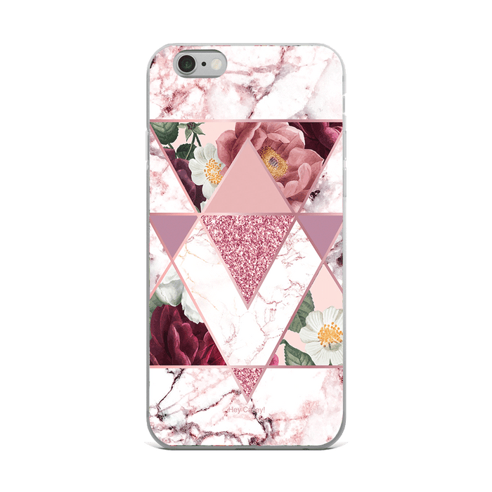 Hey Casey! Marble Floral Phone Case for iPhone Samsung Huawei