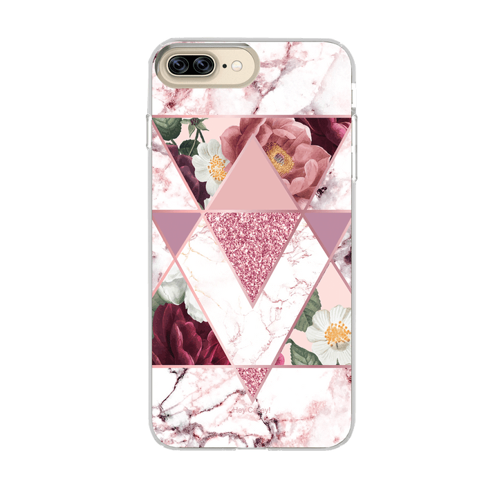 Hey Casey! Marble Floral Phone Case for iPhone Samsung Huawei