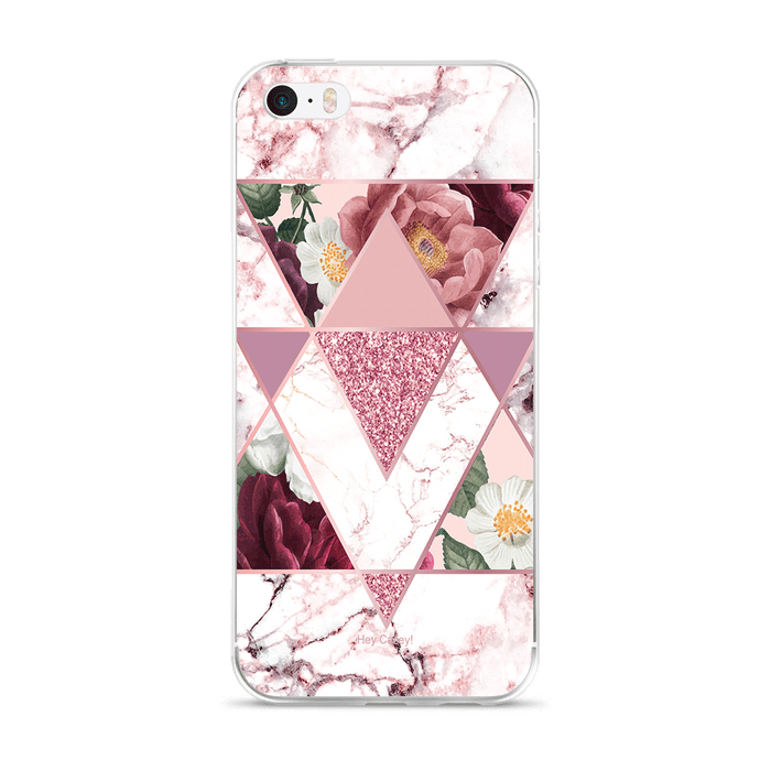 Hey Casey! Marble Floral Phone Case for iPhone Samsung Huawei