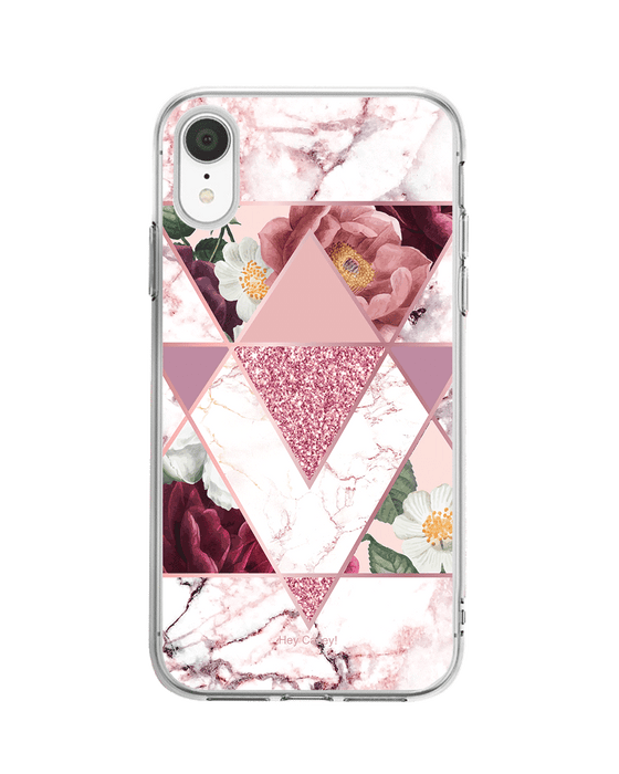 Hey Casey! Marble Floral Phone Case for iPhone Samsung Huawei