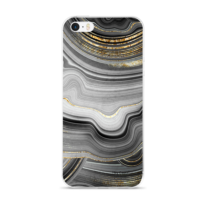 Hey Casey! Black Agate Phone Case for iPhone Samsung Huawei