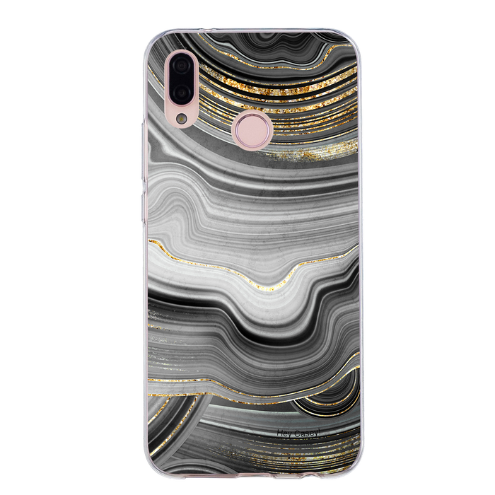 Hey Casey! Black Agate Phone Case for iPhone Samsung Huawei