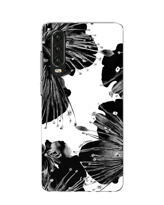 Hey Casey! Black Floral Phone Case for iPhone Samsung Huawei