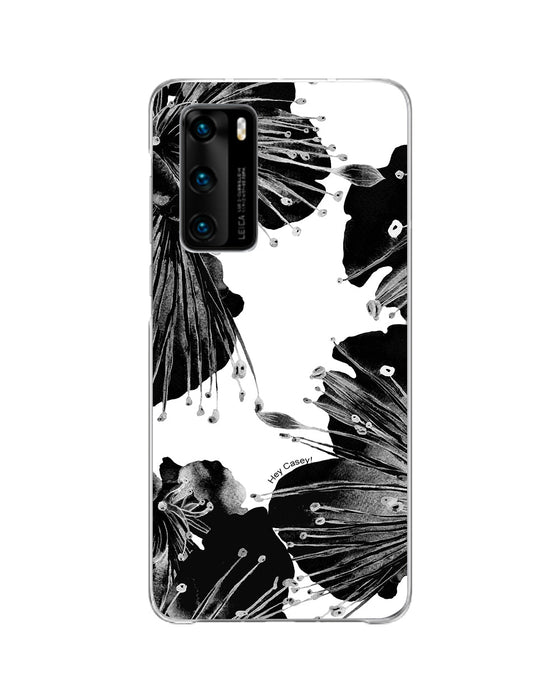 Hey Casey! Black Floral Phone Case for iPhone Samsung Huawei