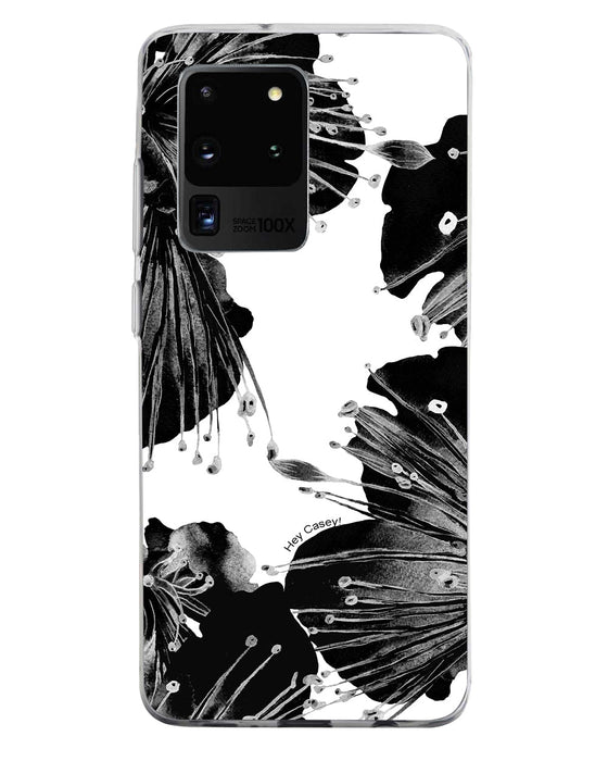 Hey Casey! Black Floral Phone Case for iPhone Samsung Huawei