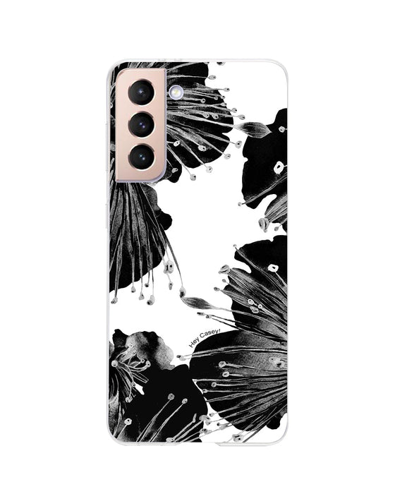 Hey Casey! Black Floral Phone Case for iPhone Samsung Huawei