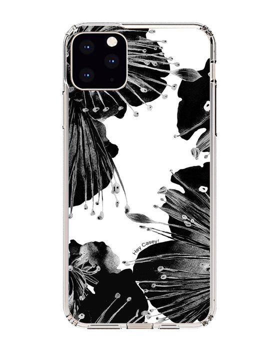 Hey Casey! Black Floral Phone Case for iPhone Samsung Huawei