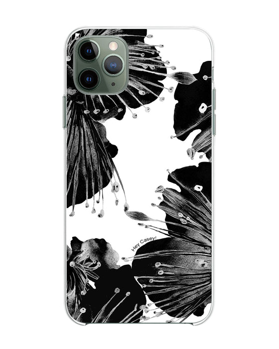 Hey Casey! Black Floral Phone Case for iPhone Samsung Huawei