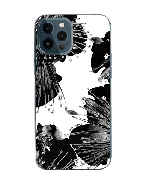 Hey Casey! Black Floral Phone Case for iPhone Samsung Huawei