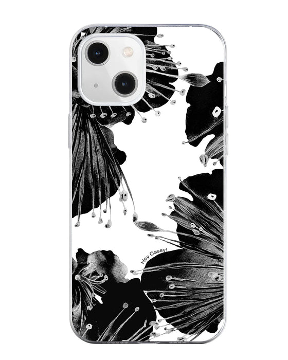 Hey Casey! Black Floral Phone Case for iPhone Samsung Huawei