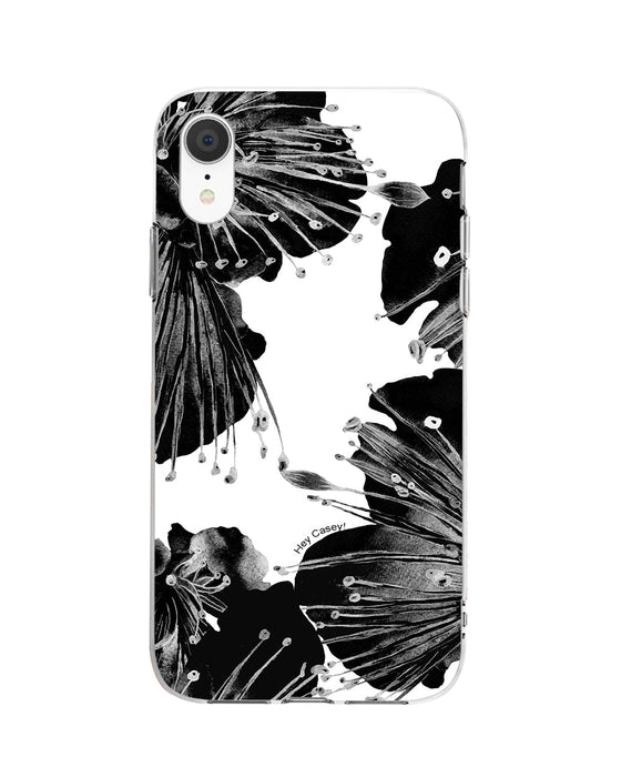 Hey Casey! Black Floral Phone Case for iPhone Samsung Huawei