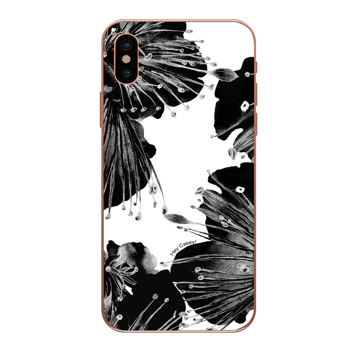 Hey Casey! Black Floral Phone Case for iPhone Samsung Huawei