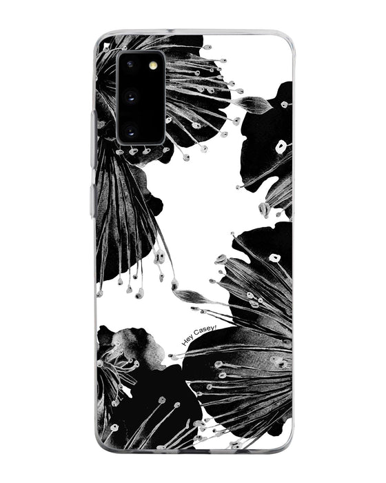 Hey Casey! Black Floral Phone Case for iPhone Samsung Huawei